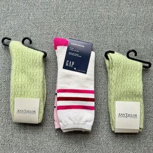🆕WT Ann Taylor & Gap Cozy Women’s Socks 4-Pack Bundle 🧦